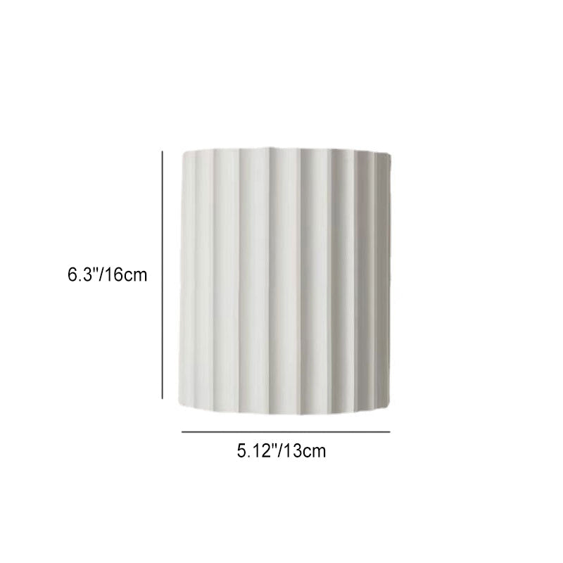 Contemporary Scandinavian Resin Half Column 2-Light Wall Sconce