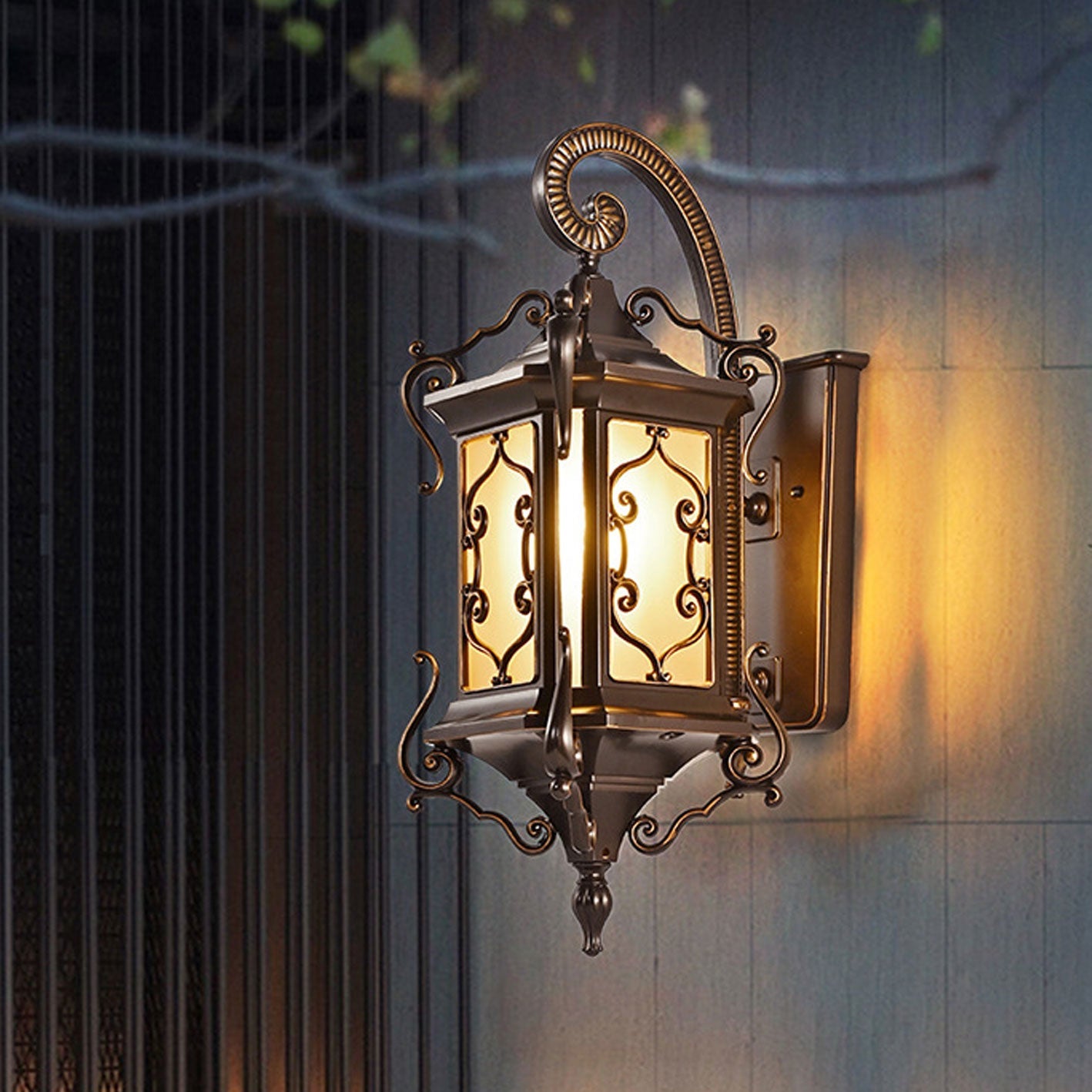 European Palace Outdoor Waterproof 1-Light Wall Sconce
