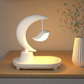 Modern Art Deco ABS Moon Shape Bluetooth Speaker Table Lamp