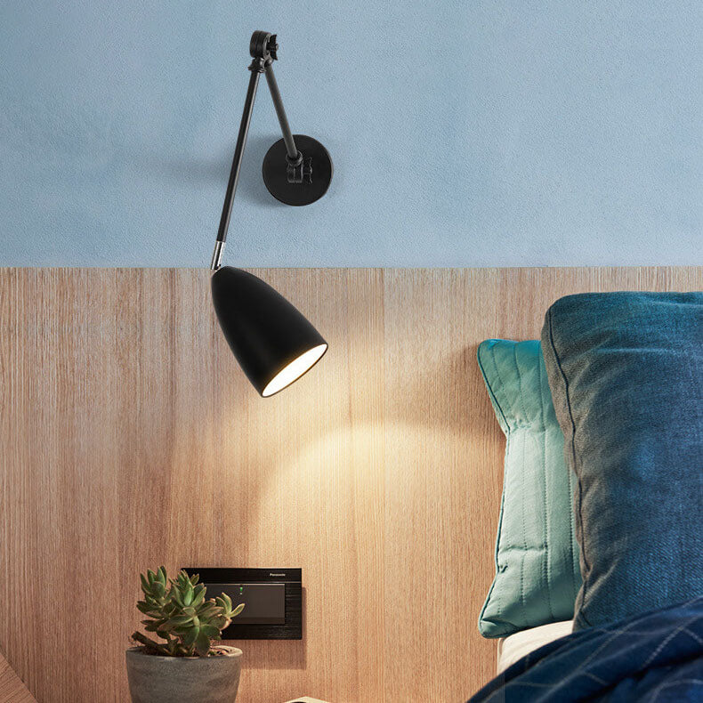 Retro Industrial Swing Arm Rotating Retractable Wall Sconce