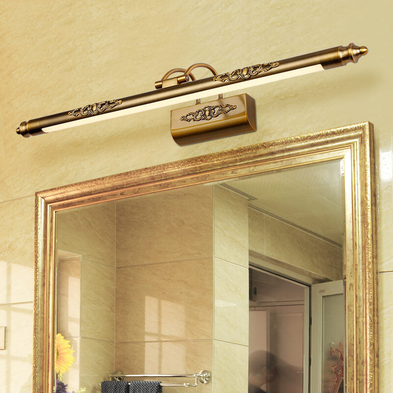Retro European Carved LED Mirror Front Vanity Wall Sconce