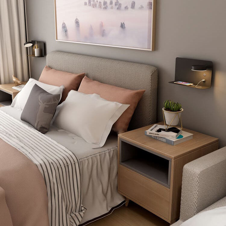 Modern Iron Square LED USB Rechargeable Wall Sconce