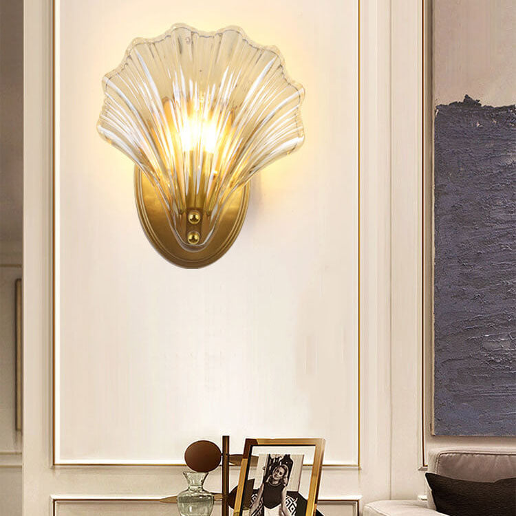 Creative Seashell Glass 1-Light Wall Sconce
