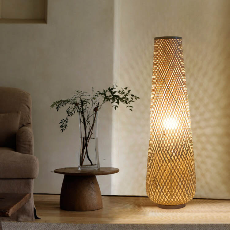 Modern Bamboo Floor Lamp