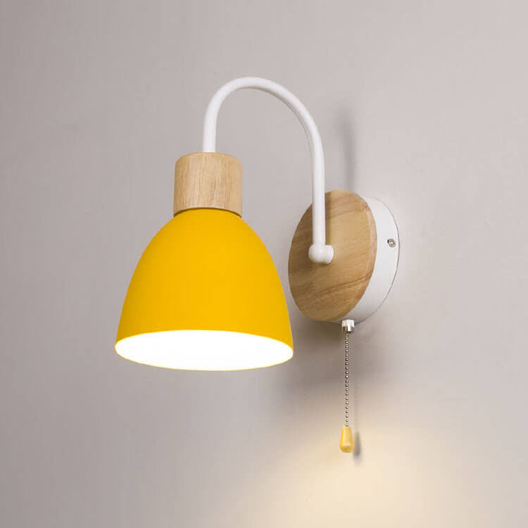 Nordic Macaron 1-Light Zipper Switch Wall Sconce