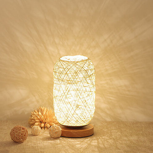 Creative Twine Rattan Ball LED Dimmable Table Lamp