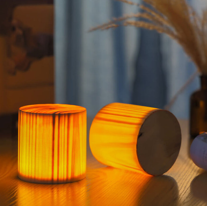 Wood LED Touch Night Light Table Lamp Modern Table Lamp