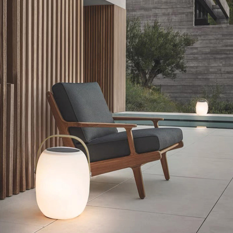 Solar PE Portable Basket LED Outdoor Waterproof Table Lamp