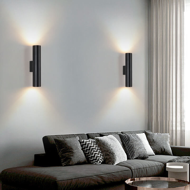 Modern Minimalist Round Aluminum Cylindrical Wall Sconce