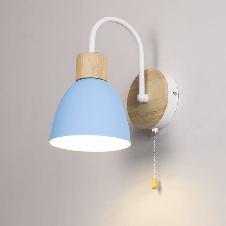 Nordic Macaron 1-Light Zipper Switch Wall Sconce