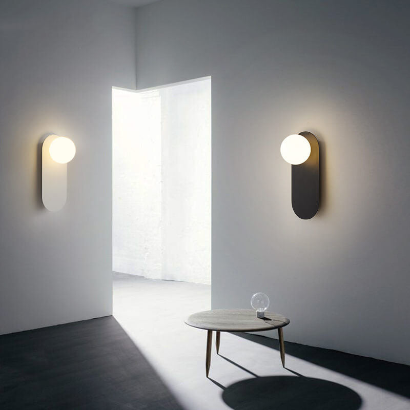 Nordic Minimalist Glass Ring Base 1-Light Wall Sconce