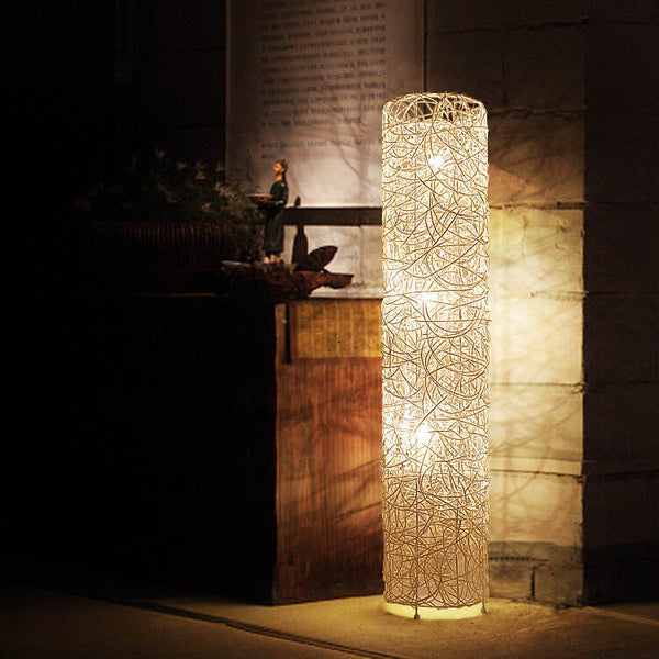 Sleek Modern Bamboo 3-Light Floor Lamp