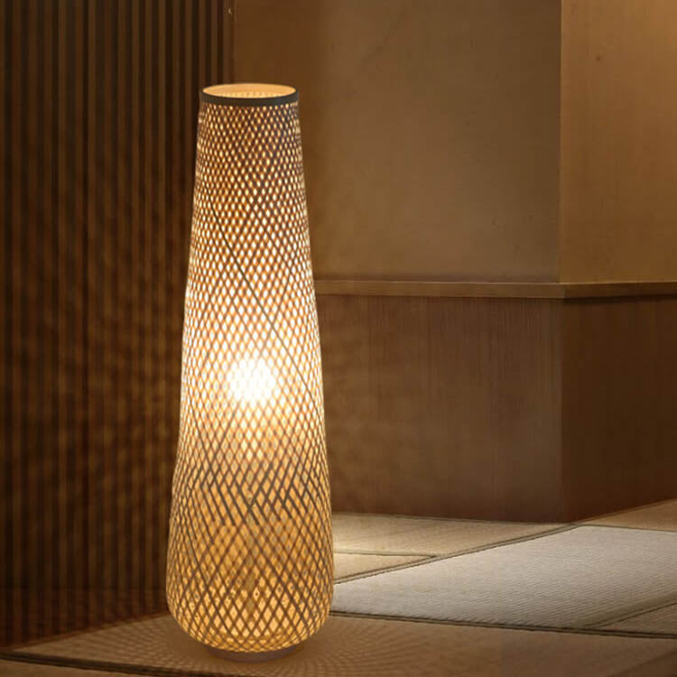 Modern Bamboo Floor Lamp