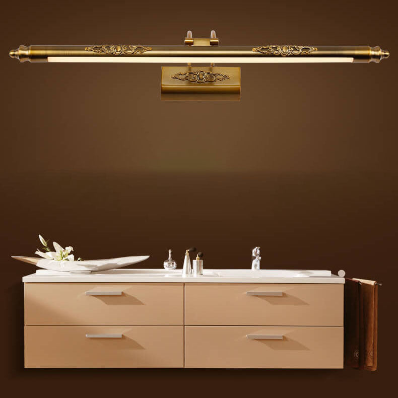Retro European Carved LED Mirror Front Vanity Wall Sconce
