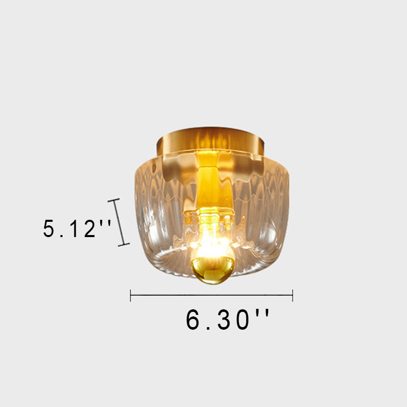 Modern Luxury Glass Sun Shape Full Copper Dual Wall Sconce