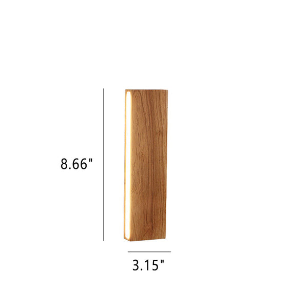 Minimalist Solid Wood LED Strip Wall Sconce Lamp Wall Sconce