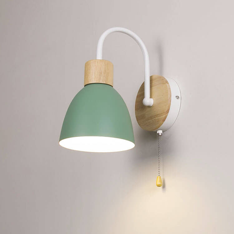 Nordic Macaron 1-Light Zipper Switch Wall Sconce