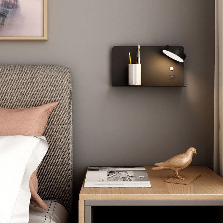 Modern Iron Square LED USB Rechargeable Wall Sconce