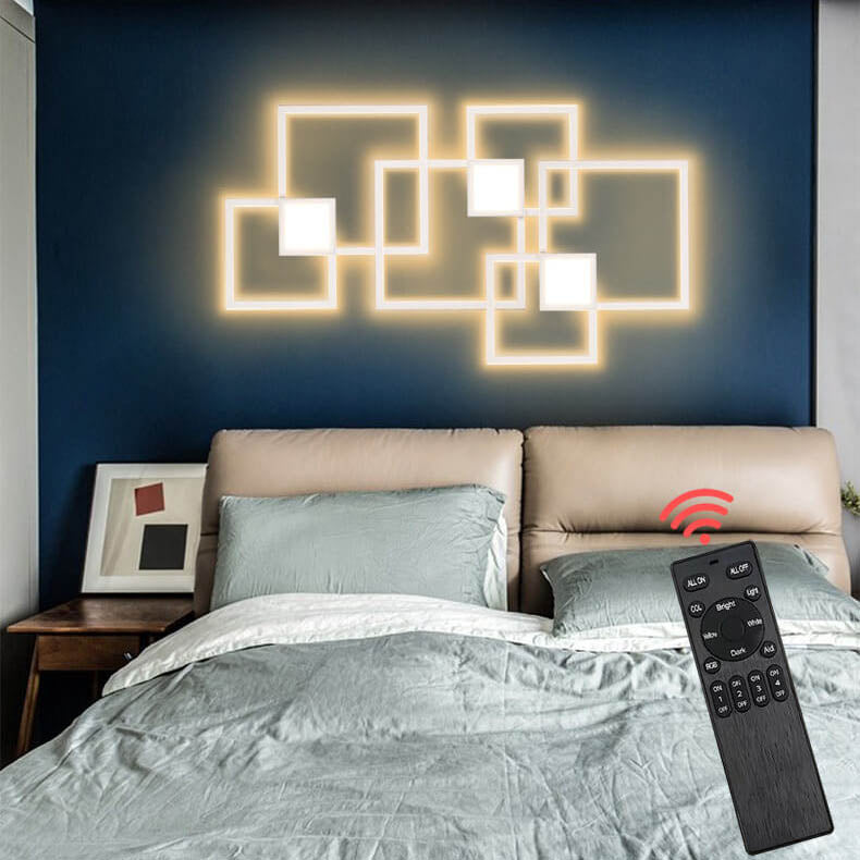 Minimalist Square Combination LED Iron Wall Sconce