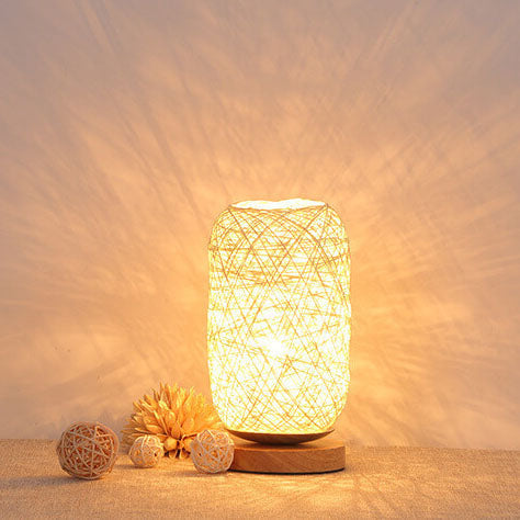 Creative Twine Rattan Ball LED Dimmable Table Lamp