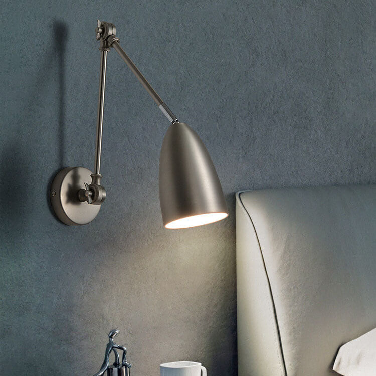 Retro Industrial Swing Arm Rotating Retractable Wall Sconce