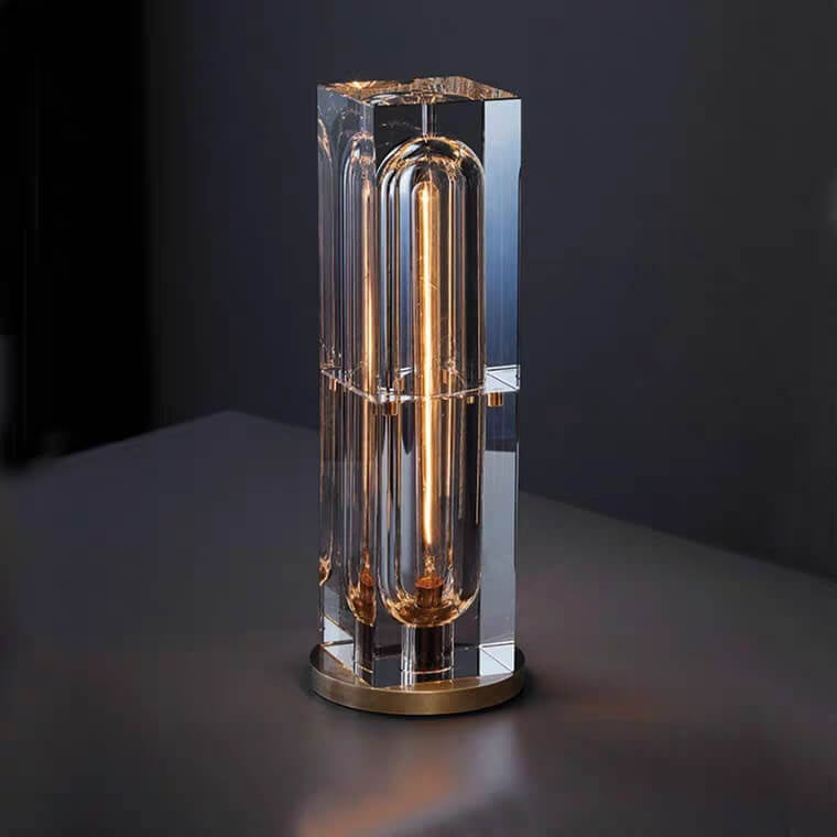 Modern Crystal-Geometric 1-Light Table Lamp
