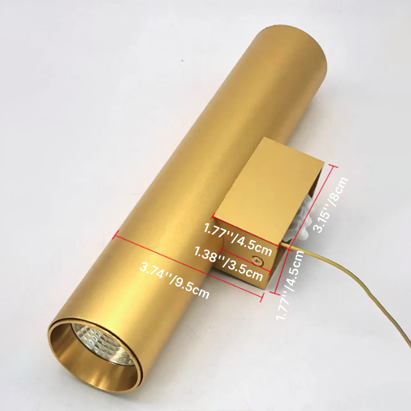 Modern Minimalist Round Aluminum Cylindrical Wall Sconce