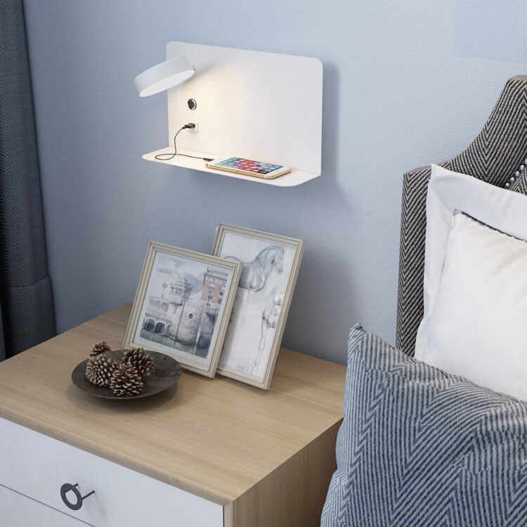 Modern Iron Square LED USB Rechargeable Wall Sconce
