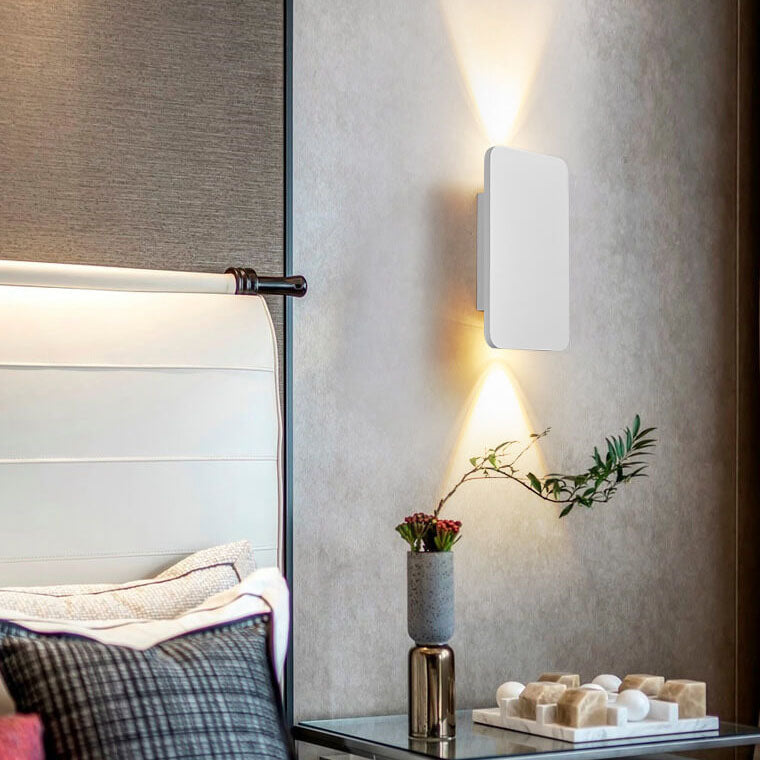 Nordic Minimalist Aluminum Rectangular Flat Wall Sconce