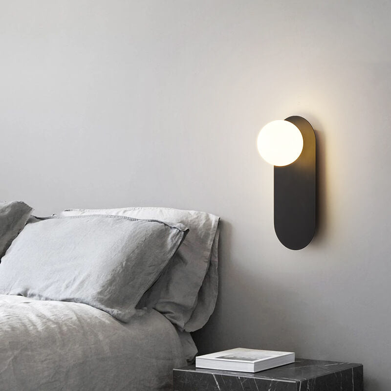 Nordic Minimalist Glass Ring Base 1-Light Wall Sconce
