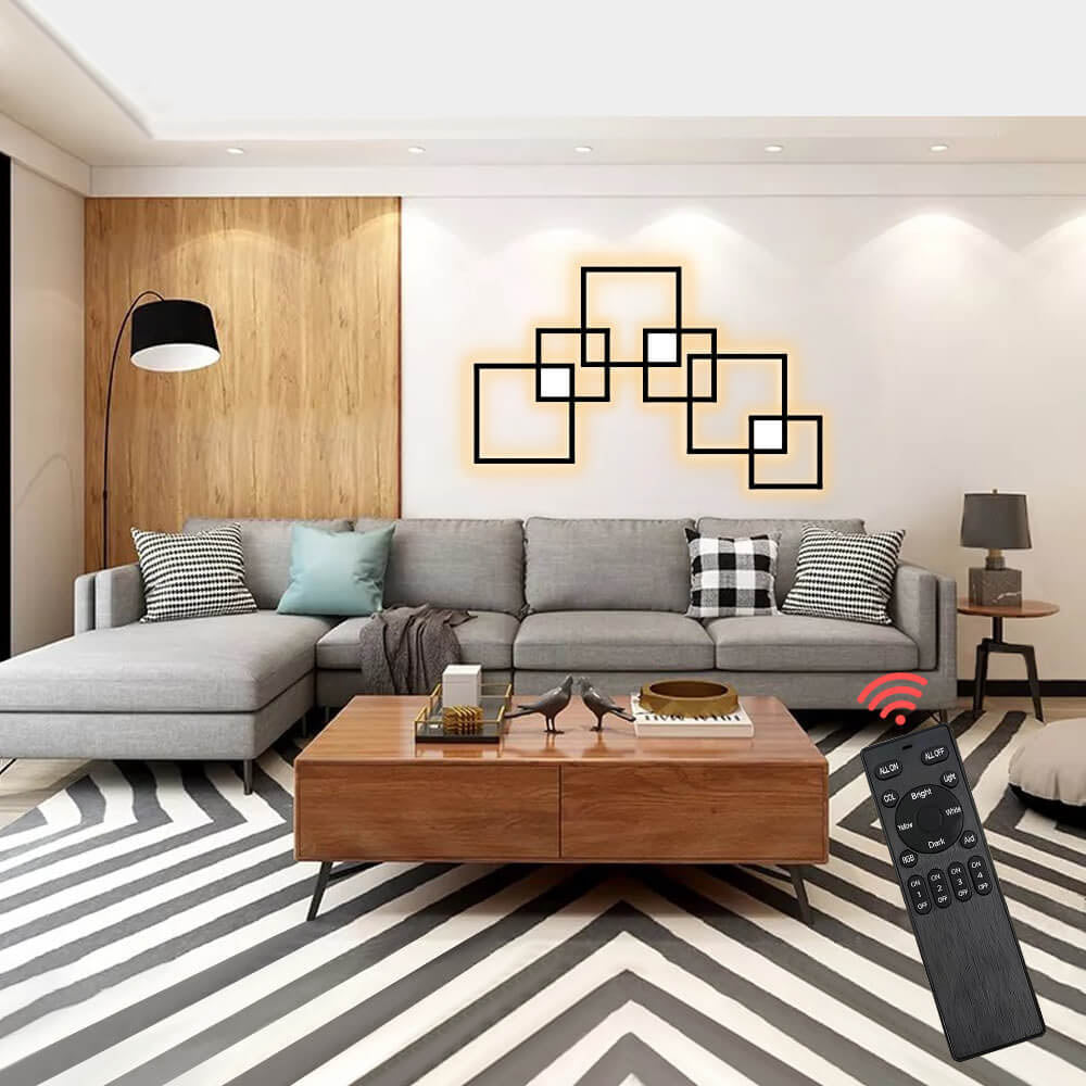 Minimalist Square Combination LED Iron Wall Sconce
