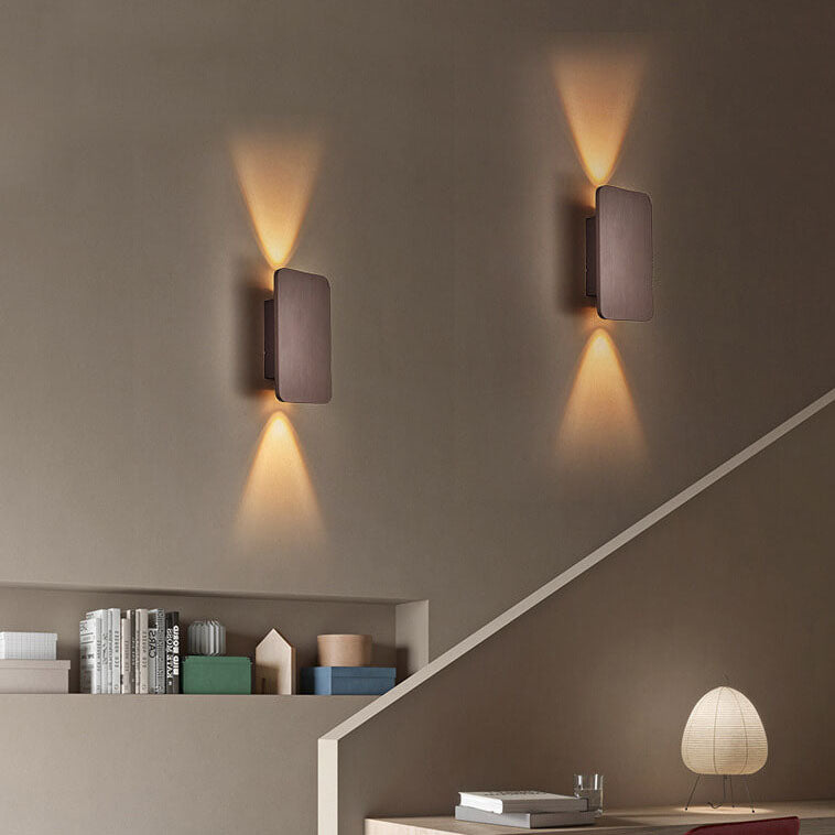 Nordic Minimalist Aluminum Rectangular Flat Wall Sconce