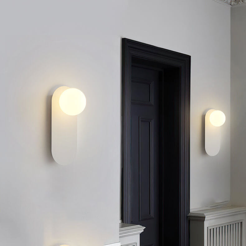 Nordic Minimalist Glass Ring Base 1-Light Wall Sconce