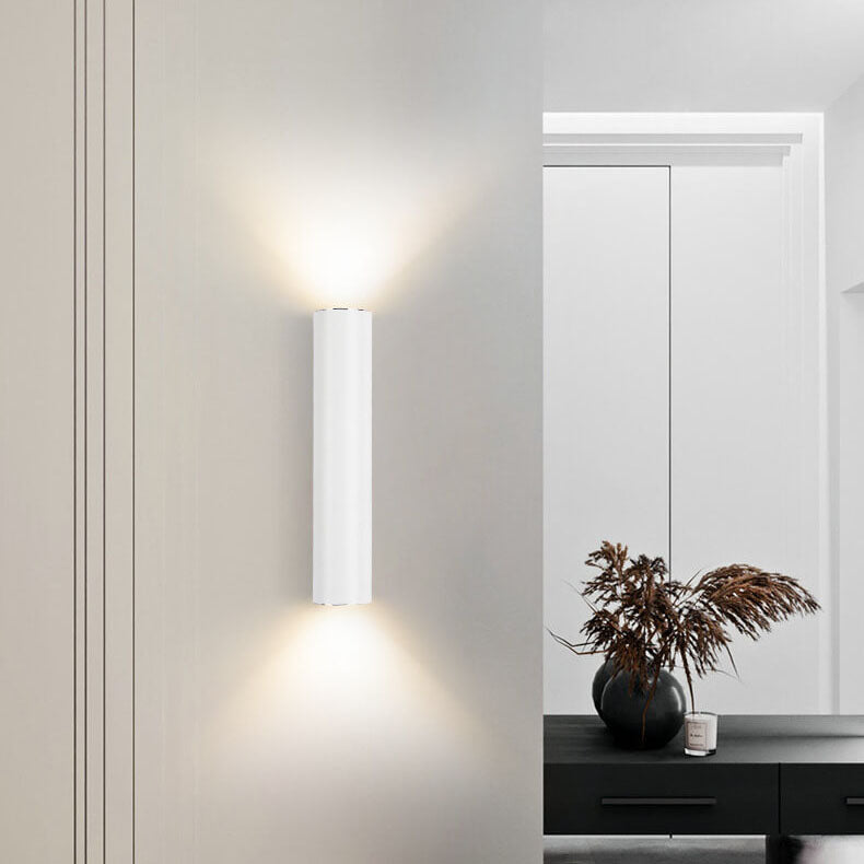 Modern Minimalist Round Aluminum Cylindrical Wall Sconce