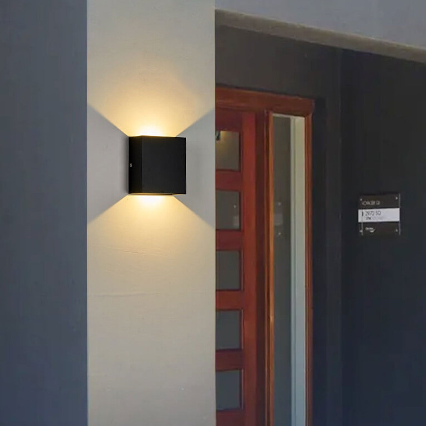 Modern Simple Square LED Body Sensor Wall Sconce