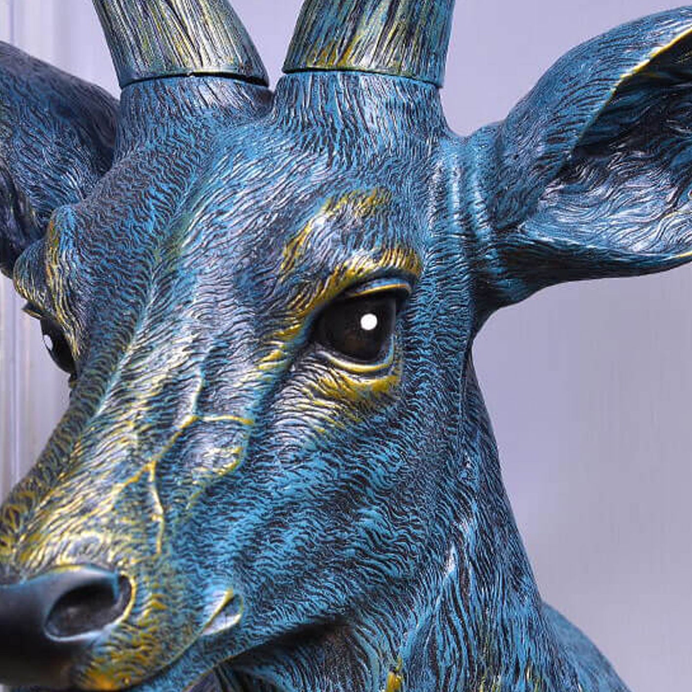 Retro Creative Fortune Deer Head Resin 1-Light Wall Sconce