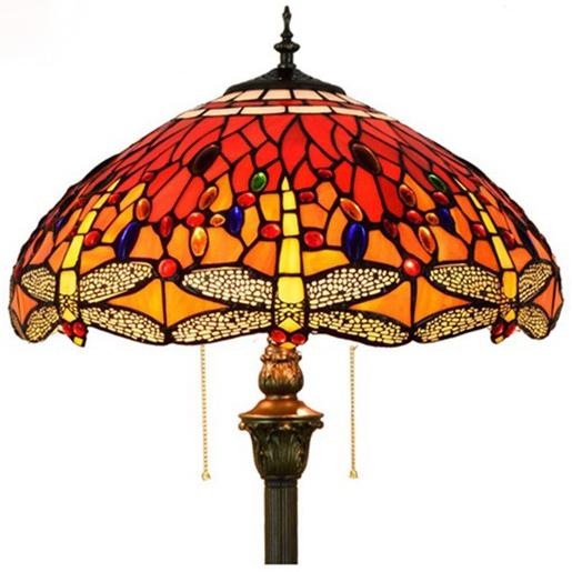 Tiffany Stained Glass 2-Light Floor Lamp