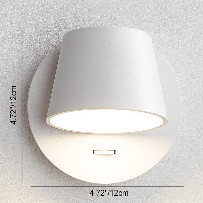 Modern Minimalist Dome Frosted Rotatable LED Reading Wall Sconce