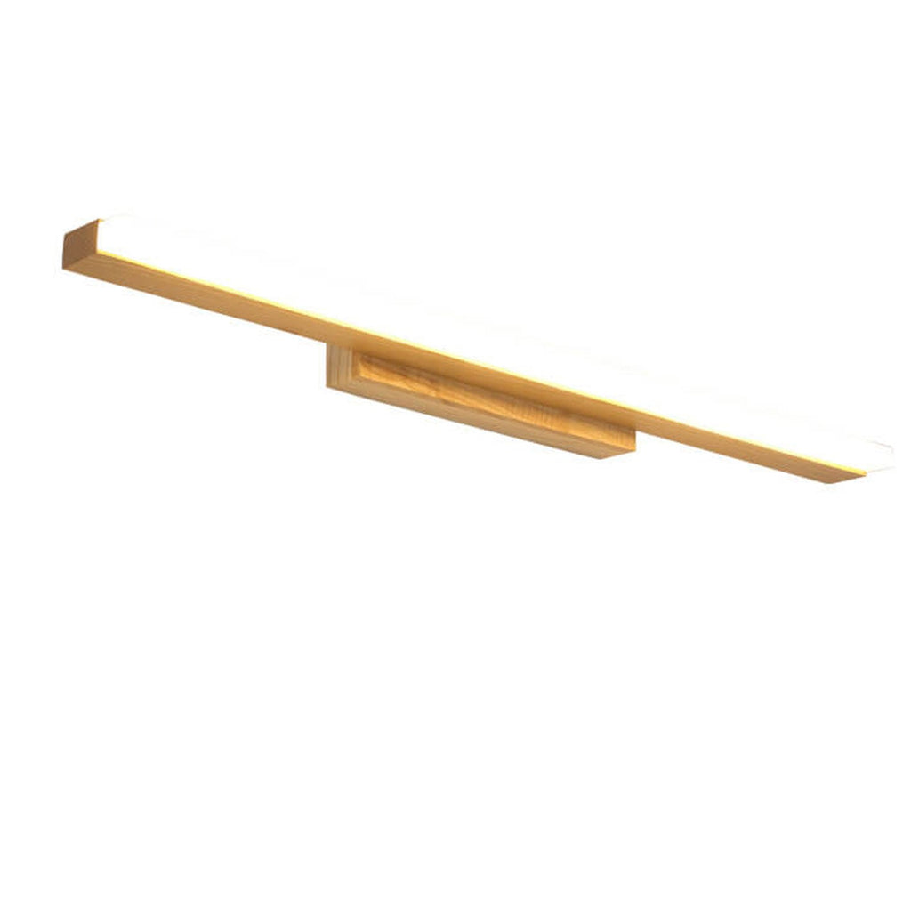 Nordic Minimalist Log Strip Vanity Light LED Wall Sconce