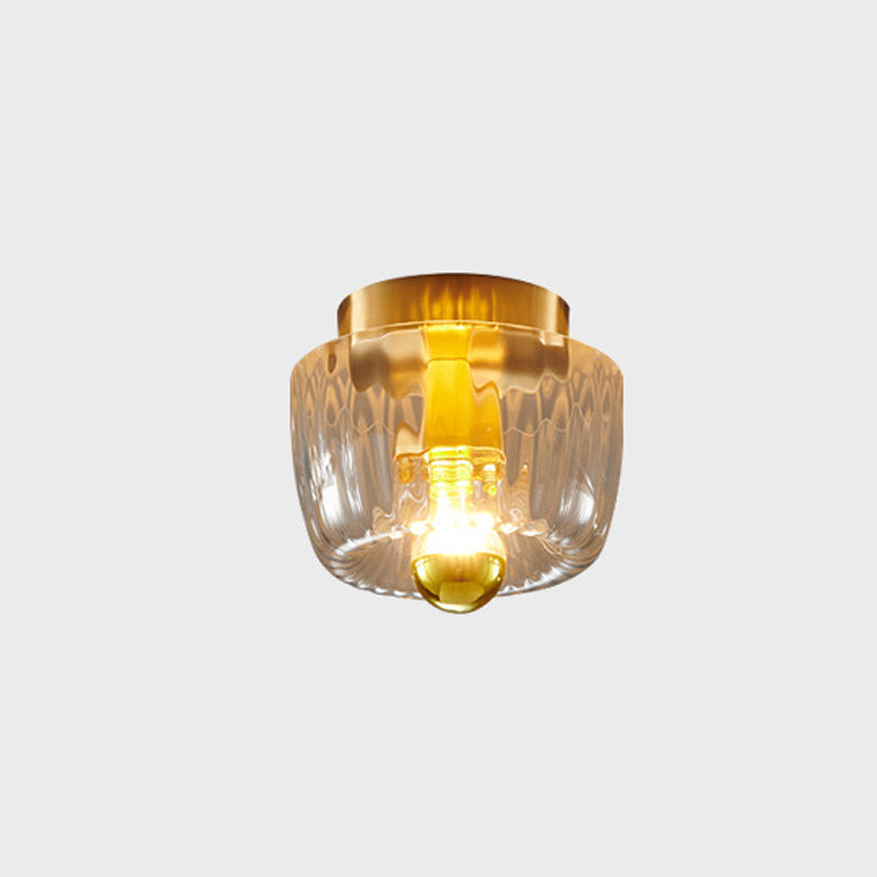 Modern Luxury Glass Sun Shape Full Copper Dual Wall Sconce