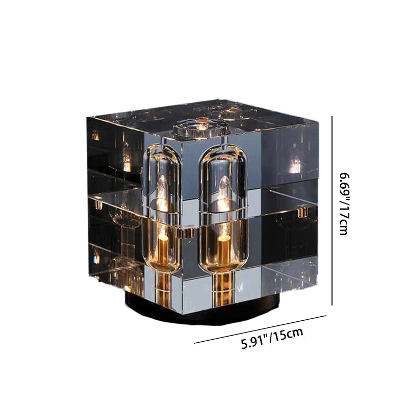 Modern Crystal-Geometric 1-Light Table Lamp