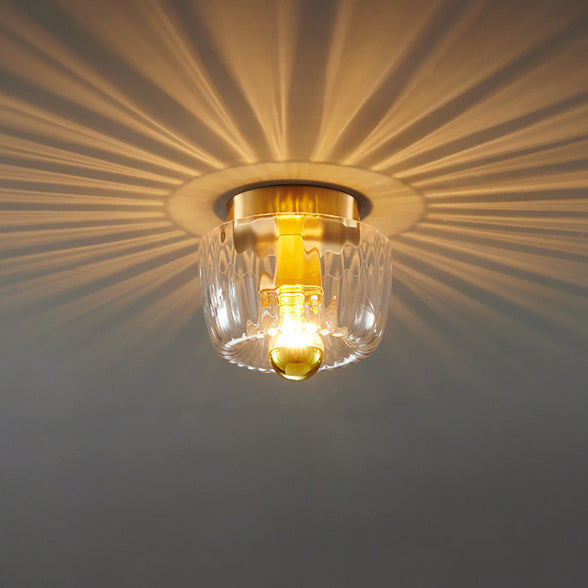 Modern Luxury Glass Sun Shape Full Copper Dual Wall Sconce