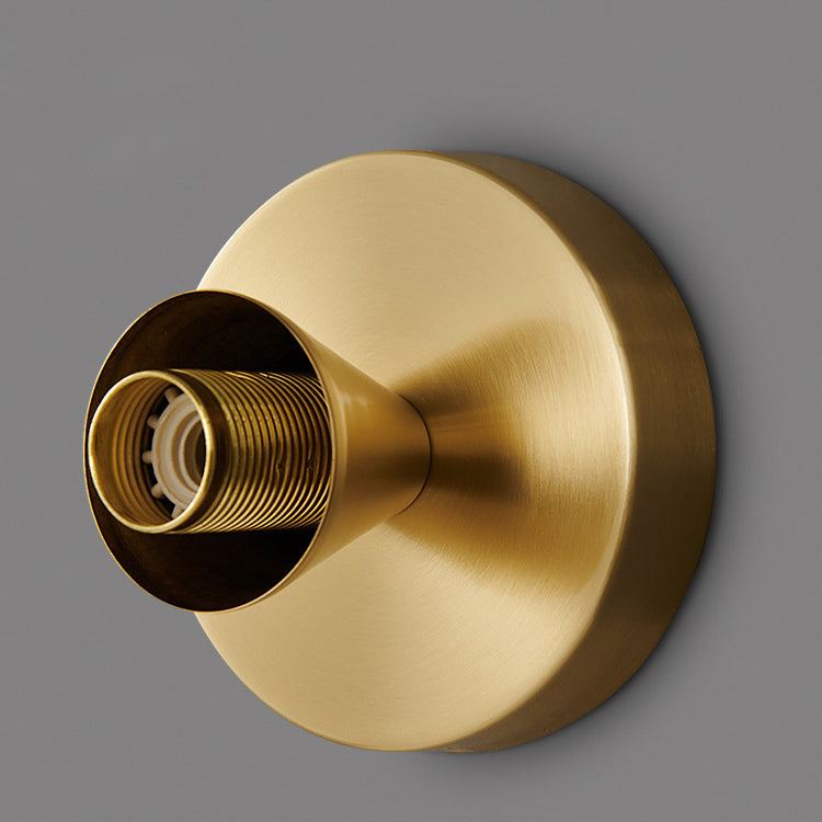 Modern Luxury Glass Sun Shape Full Copper Dual Wall Sconce