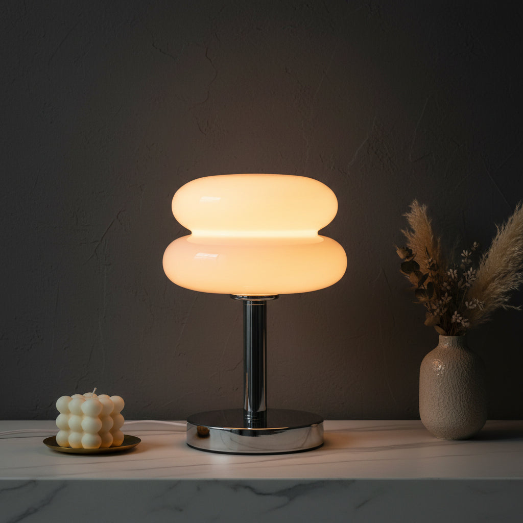Glass Tart Design 1-Light Table Lamp