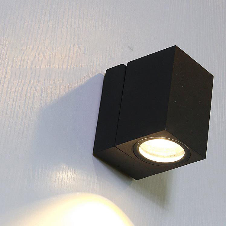 Modern Waterproof Square Spotlight Outdoor Wall Sconce