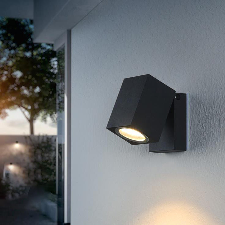 Modern Waterproof Square Spotlight Outdoor Wall Sconce