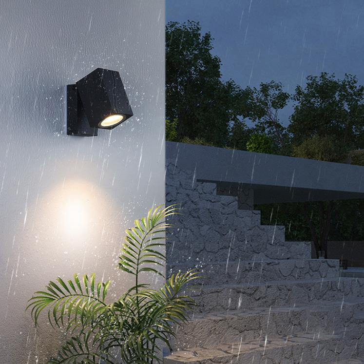 Modern Waterproof Square Spotlight Outdoor Wall Sconce