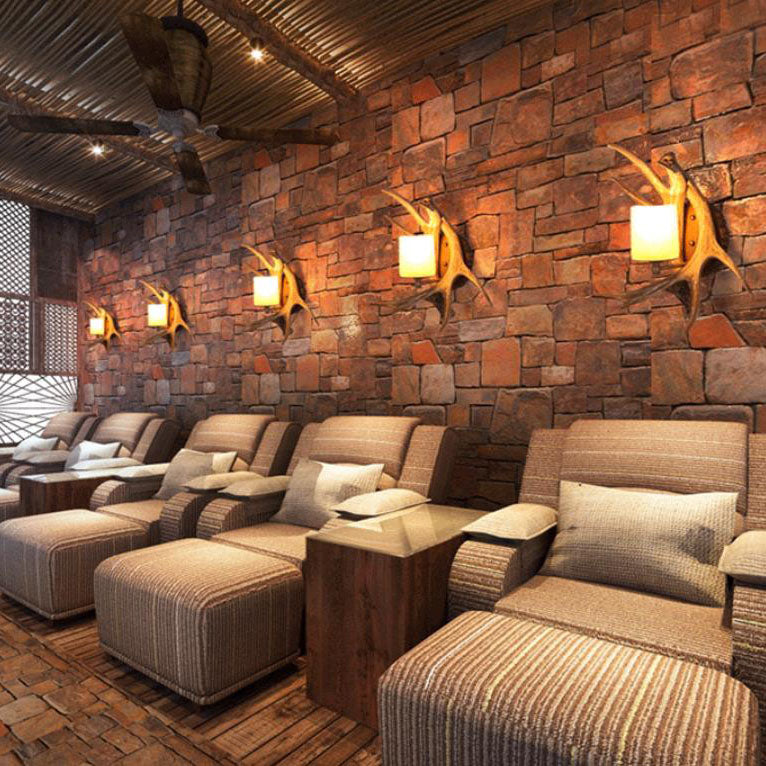 Modern Retro Antler 1-Light Glass Wall Sconce