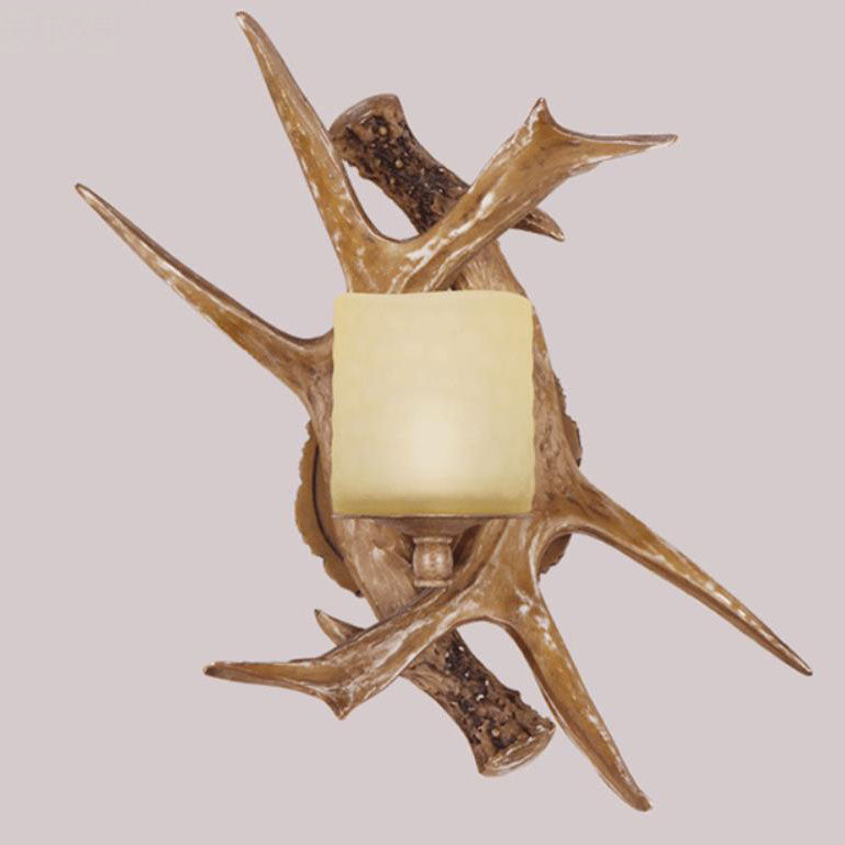 Modern Retro Antler 1-Light Glass Wall Sconce