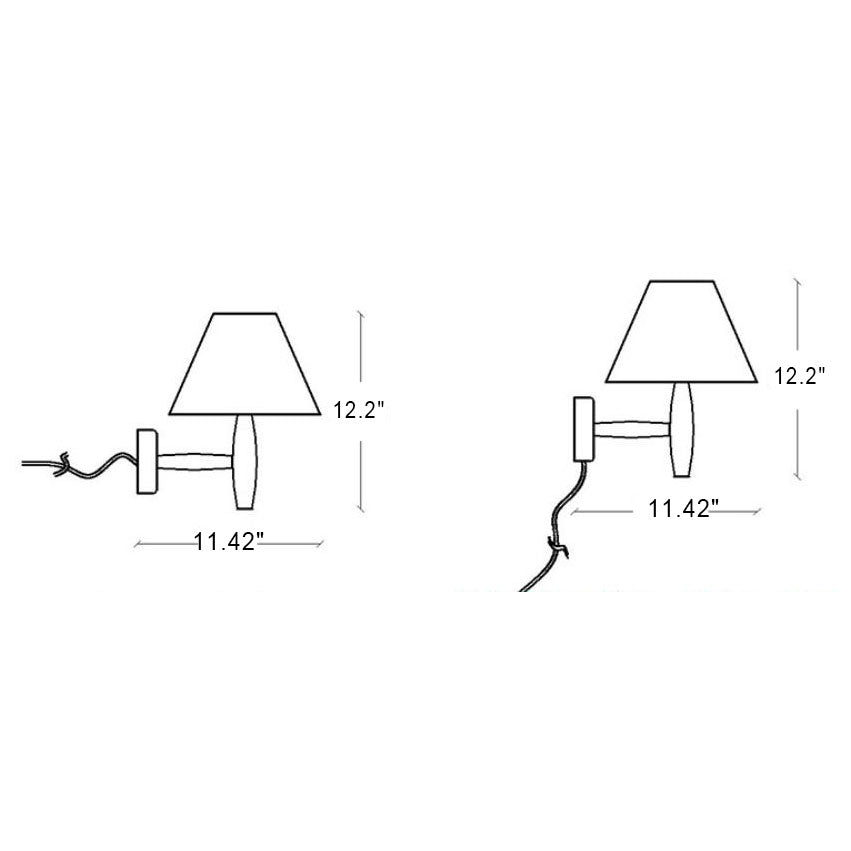 European Minimal Glass Solid Wood 1-Light Wall Sconce